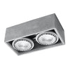 Modern flush mount ceiling light Sollux Lighting QUATRO 2 concrete