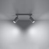 Flush semi flush ceiling lights Sollux Lighting Ceiling Lamp RING 2 White