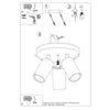 Sollux Lighting Ceiling lamp RING 3P white – ideal for unique room setups