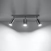 Semi flush mount ceiling light Sollux Lighting Ceiling lamp RING 3 chrome