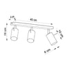 Directional led lights Sollux Lighting Ceiling lamp RING 3 chrome