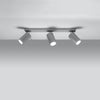 Semi flush mount lighting with Sollux Lighting Ceiling Lamp RING 3 Grey.
