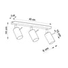 Stylish ceiling lights Sollux Lighting Ceiling Lamp RING 3 Grey.