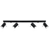 Sollux Lighting Ceiling Lamp RING 4L Black with elegant semi flush light fixtures