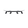 Adjustable Sollux Lighting Ceiling Lamp RING 4L black with semi flush mount