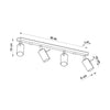 Home accessories ceiling lights Sollux Lighting  Ceiling lamp RING 4L chrome