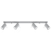 Modern grey Sollux Lighting Ceiling lamp RING 4L grey