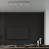 Semi flush mount ceiling light Sollux Lighting Ceiling lamp RING 4 chrome