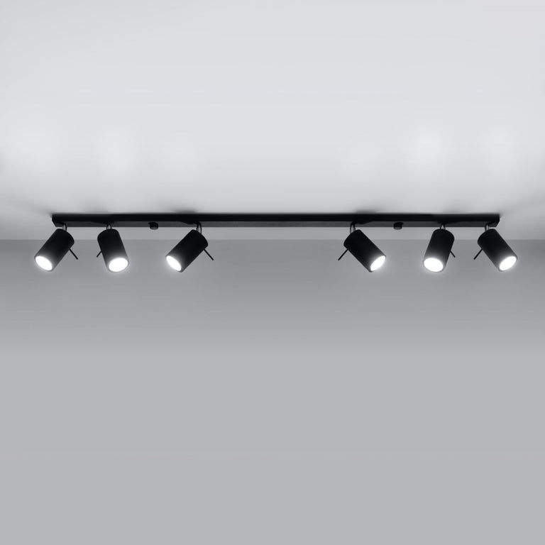 Sollux Lighting Ceiling Lamp RING 6L Black