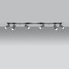 Adjustable Sollux Lighting Ceiling lamp RING 6L grey with led lights.