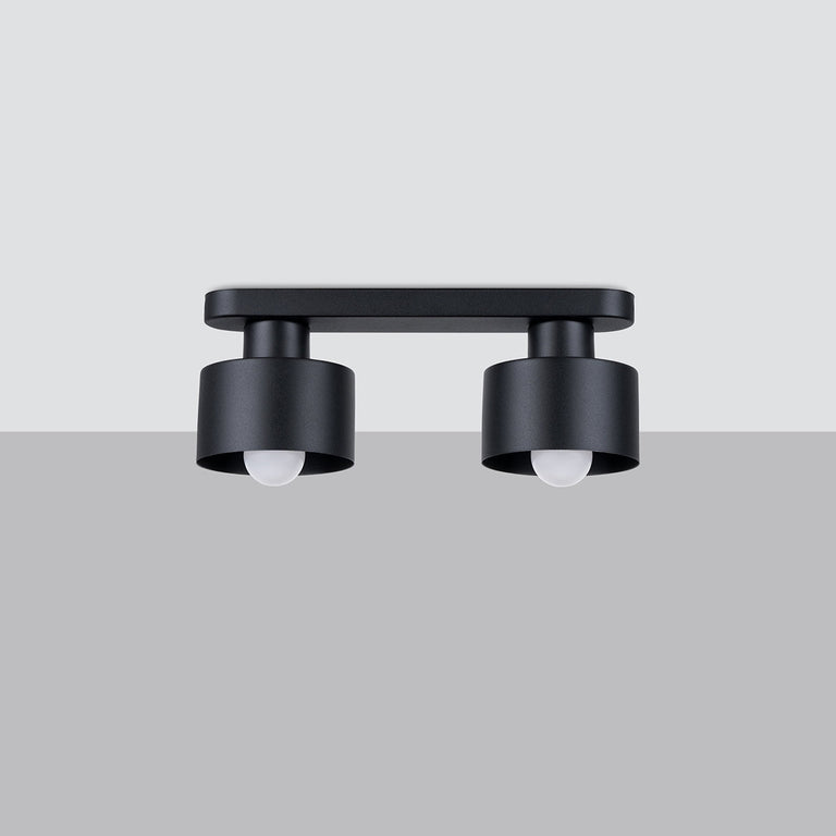 Sollux Lighting Ceiling Lamp SAVAR 2 Black
