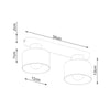 Scandinavian-inspired Sollux Lighting Ceiling Lamp SAVAR 2 black
