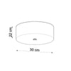 White flush mount light fixtures by Sollux Lighting SKALA 30
