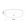 Bright flush mount light Sollux Lighting Ceiling lamp SKALA 60 black