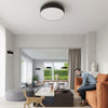 Sleek flush ceiling lamp Sollux Lighting Ceiling lamp SKALA 60 black