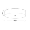 Contemporary flush mount ceiling light Sollux Lighting Ceiling lamp SKALA 70 black