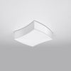 White flush ceiling lamp for living room with Sollux Lighting SQUARE 1
