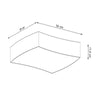 Flush ceiling lamp Sollux Lighting SQUARE 1 White for modern kitchens
