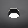 Space-saving led ceiling light Sollux Lighting Ceiling lamp SUNDE 15 black