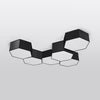 Minimalist white flush ceiling lamp Sollux Lighting Ceiling lamp SUNDE 15 black