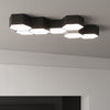 Flush mount Ceiling lamp SUNDE 15 black for low ceilings