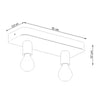 Unique Flush Mount Ceiling Light from Sollux Lighting TAVO 2
