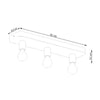 Stylish Flush Lights for Ceiling: Sollux Lighting Ceiling Lamp TAVO 3
