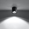 Elegant flush mount ceiling light Sollux Lighting Ceiling Lamp TIUBE Black for Scandinavian decor