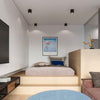Modern flush ceiling light Sollux Lighting Ceiling Lamp TIUBE Black for Scandinavian style rooms.