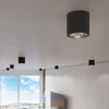 Flush ceiling lamp Sollux Lighting Ceiling Lamp TIUBE Black for minimalist lighting.