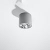 Modern flush ceiling light Sollux Lighting Ceiling Lamp TIUBE Grey for Scandinavian style rooms.
