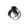 Flush mount light Ceiling lamp TULOS black for modern interiors