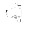 Ceiling lamp VALDE concrete durable flush mount construction

