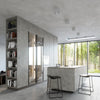 Ceiling lamp VALDE concrete provides bright, even light distribution