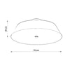 Ceiling lamp VEGA 70 black semi flush mount chandelier for living room