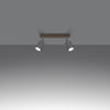 Semi-flush lighting with Sollux Lighting Ceiling Lamp VERDO 2 White
