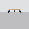 Contemporary lighting semi flush ceiling Sollux Lighting Ceiling lamp VERDO 3L black