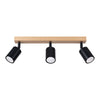 Semi flush mount ceiling light Sollux Lighting Ceiling lamp VERDO 3L black