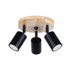 Contemporary lighting semi flush ceiling Sollux Lighting Ceiling lamp VERDO 3P black