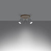Semi-flush lighting with Sollux Lighting Ceiling lamp VERDO 3P white