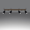 Loft-inspired LED Sollux Lighting Ceiling lamp VERDO 4 black
