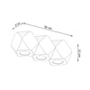 Sollux Lighting Ceiling Lamp WOODY 3 Natural Wood in modern decor
