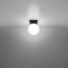 Flush mount ceiling light YOLI 1 Black for any decor