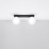 Flush mount ceiling light YOLI 2 Black for any decor
