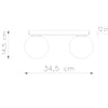 Industrial flush ceiling lights YOLI 2 White
