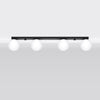 Elegant YOLI 4 Black ceiling lamp by Sollux Lighting for versatile spaces