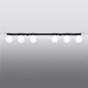 Elegant YOLI 6 Black ceiling lamp by Sollux Lighting for versatile spaces