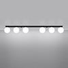 Transform your decor with the YOLI 6 Black flush ceiling light