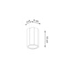LED flush ceiling lamp in warm oak design Ceiling lamp ZEKE 10 oak