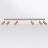 LED semi flush mount chandelier Sollux Lighting Ceiling lamp ZEKE 6 oak